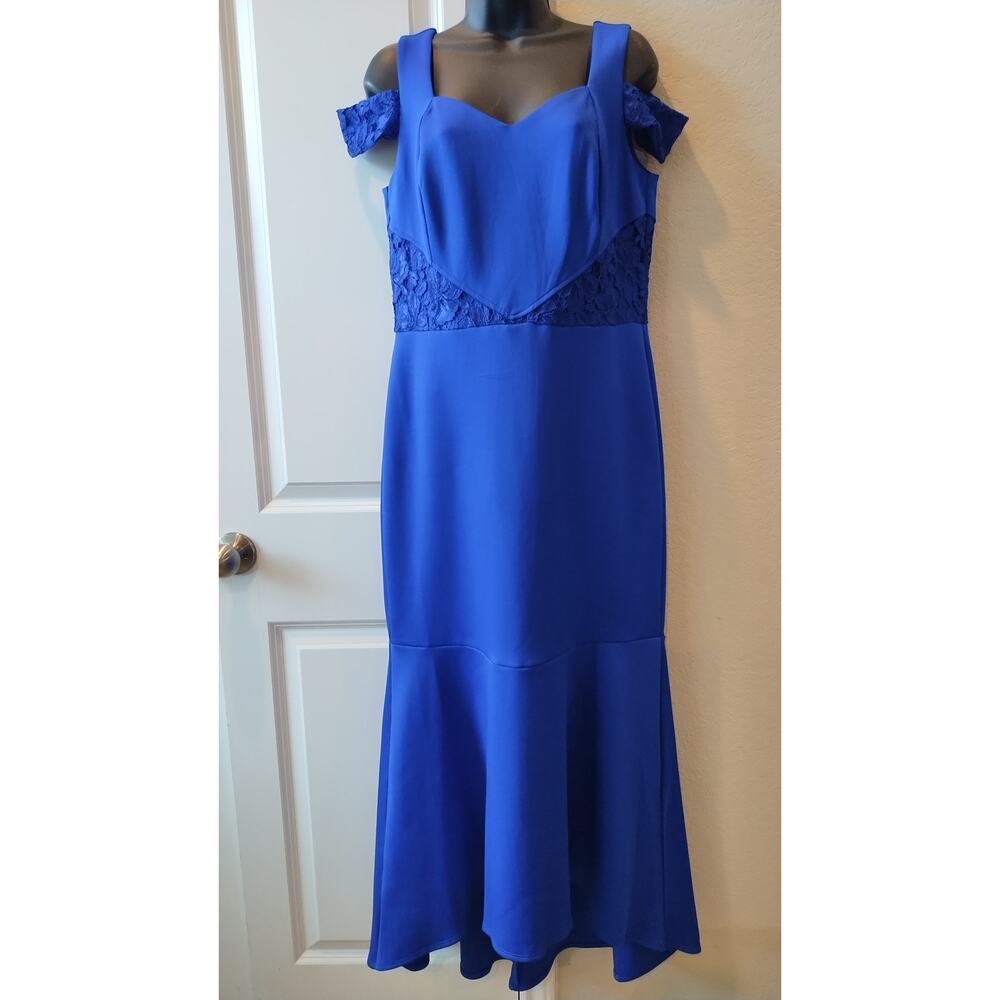 Alexa B Womens Off the Shoulders Dress Gown Size 12